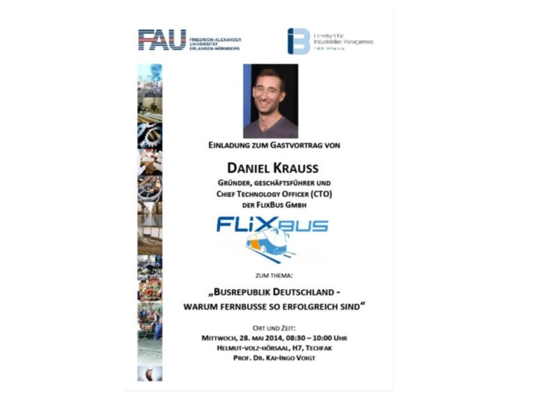 Einladung zum Gastvortrag von Herrn Daniel Krauss