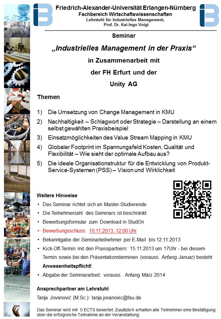 Veranstaltung “Industrielles Management in der Praxis”
