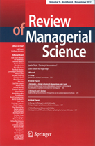 Neuerscheinung “Review of Managerial Science”