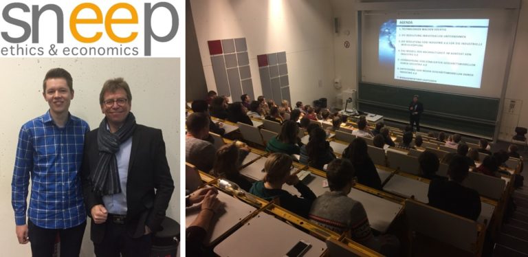 Vortrag zu Industrie 4.0 auf Einladung von sneep