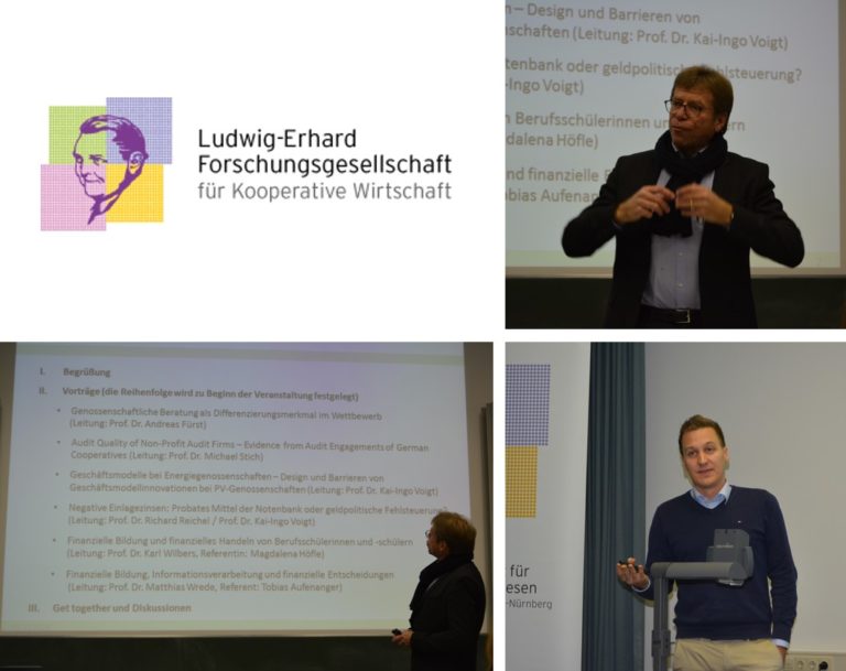 Ergebnispräsentation bei der Ludwig-Erhard-Forschungsgesellschaft für Kooperative Wirtschaft