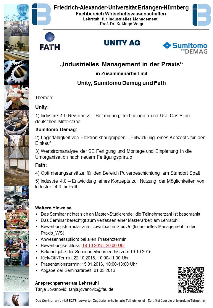 Veranstaltung “Industrielles Management in der Praxis”