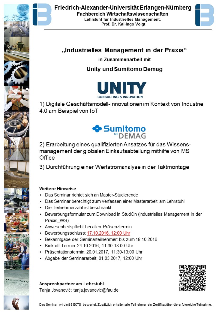 Veranstaltung “Industrielles Management in der Praxis”