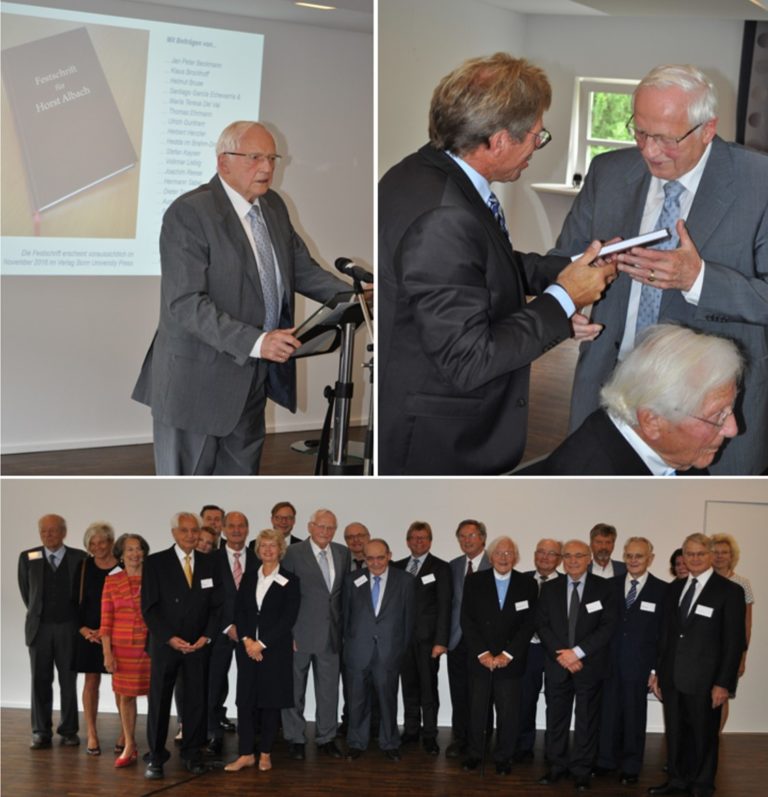 Feierliche Übergabe der Festschrift zu Ehren Herrn Professor Albachs 85. Geburtstag