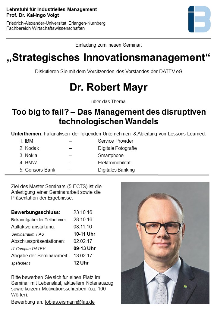 Veranstaltung “Strategisches Innovationsmanagement”