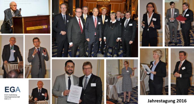 Jahrestagung 2016 der Erich-Gutenberg-Arbeitsgemeinschaft Köln e.V. “Wirtschaftsethik und Corporate Governance” am 25. und 26.11. in Köln