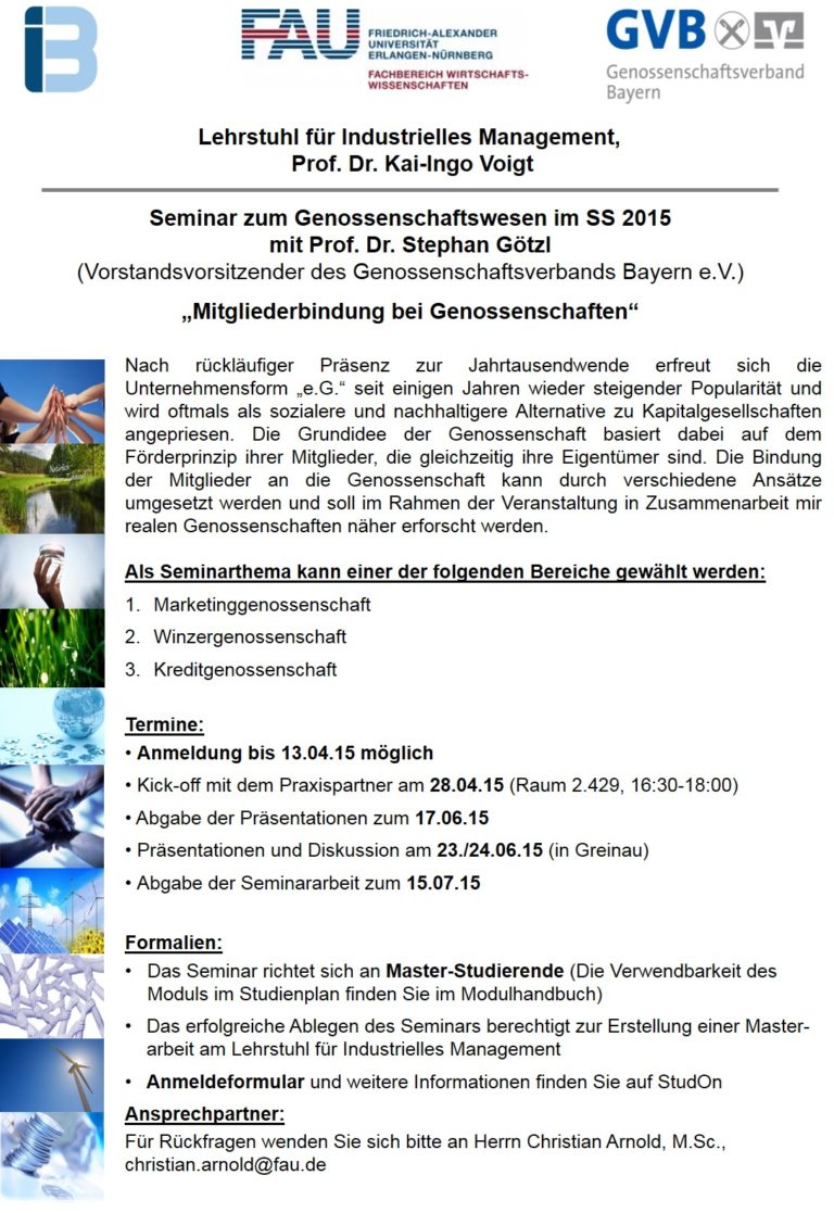 Veranstaltung “Hauptseminar mit Prof. Dr. Götzl”