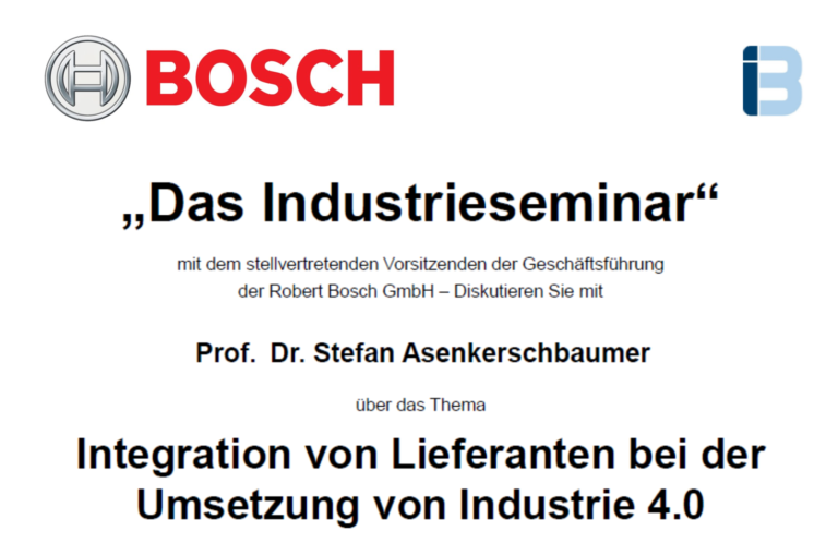 Seminar with Bosch-CFO Prof. Dr. Asenkerschbaumer
