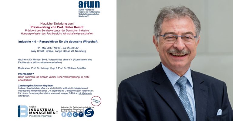 Prof. Dieter Kempf speaking about Industrie 4.0
