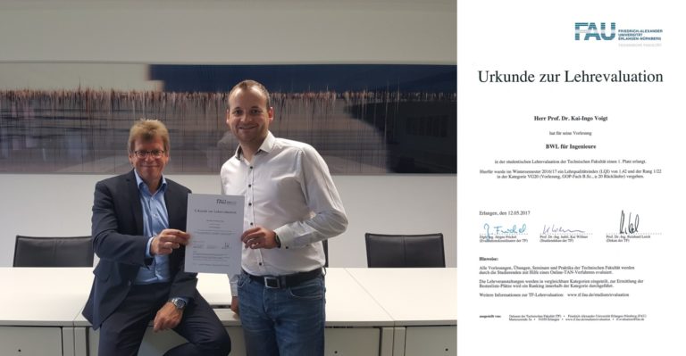“BWL für Ingenieure” ranked at the very top at the school of engineering