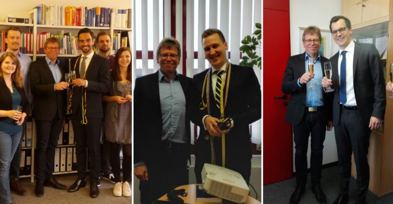 Maximilian Dietz, Mathias Dilger, Timm Wagner: PhD’s successfully completed