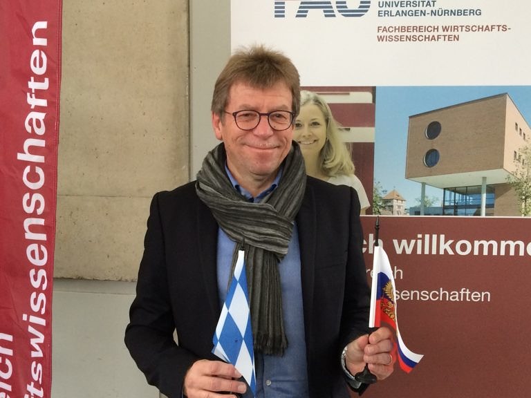 Prof. Voigt presented the chair’s major research areas at Bavarian-Russian Conference