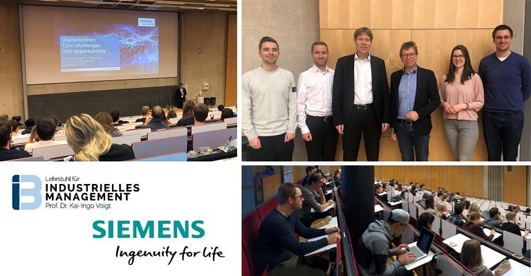 Interesting guest lecture by Dr. Bernhard Quendt, CTO Digital Factory Division at Siemens