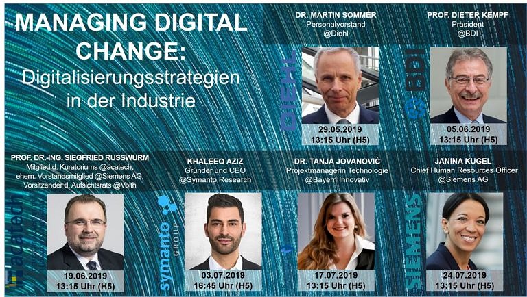 Cordial Invitation to Speaker Series on Digitalization