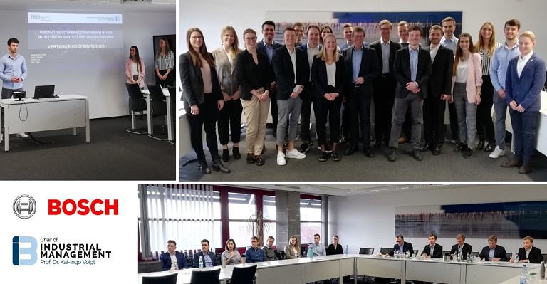 Final presentations of the Industrieseminar on strategic cooperation in the digital era with Prof. Dr. Asenkerschbaumer, CFO of Bosch
