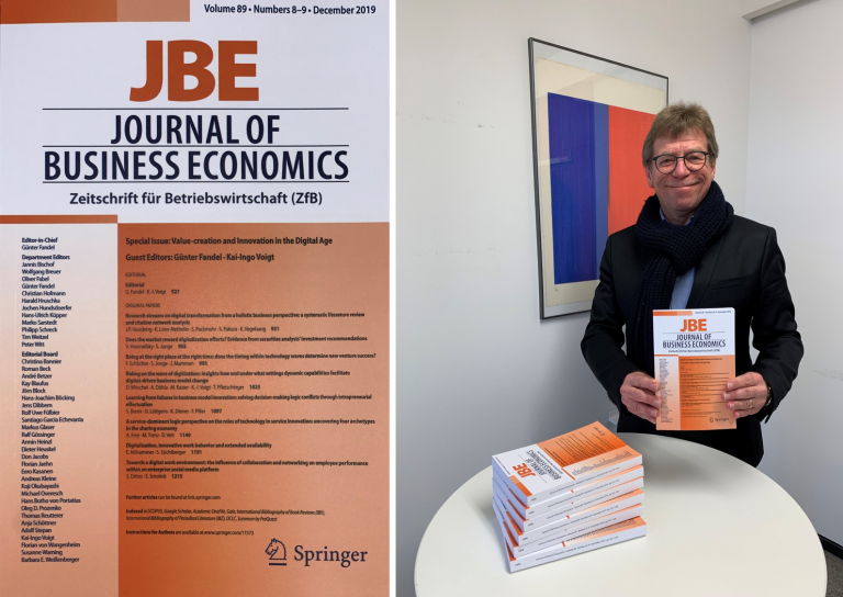 „Value-creation and Innovation in the Digital Age“ – Prof. Voigt co-edits new Special Issue of the Journal of Business Economics (JBE)