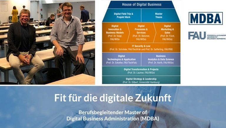 Back in the lecture room! Third MDBA module successfully started as face-to-face lecture with Prof. Harth