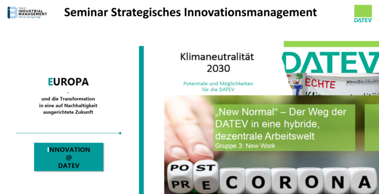 Students present use cases for sustainable management at DATEV eG