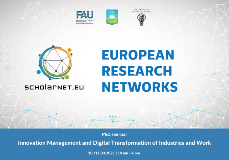 First PhD seminar on “Innovation Management and Digital Transformation of Industries and Work“ within the SCHOLARNET cooperation