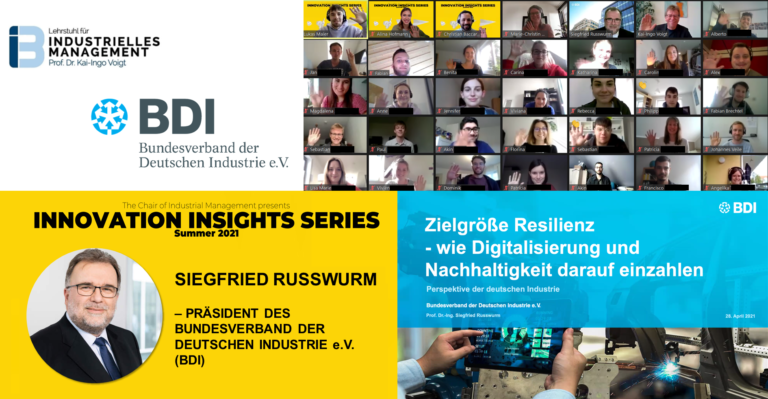 Innovation Insights Series #3 with BDI President Prof. Dr.-Ing. Siegfried Russwurm