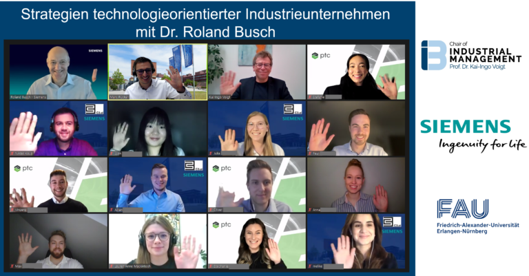 Outstanding Presentations and Discussions in the Seminar “Strategien technologieorientierter Industrieunternehmen” with Siemens CEO Dr. Roland Busch