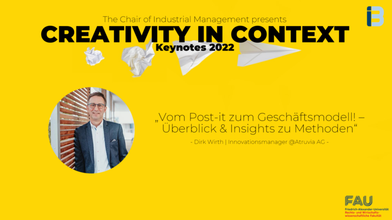 #CreativityInContext: Thanks, Dirk, for sharing your creativity and innovation management experience with us!