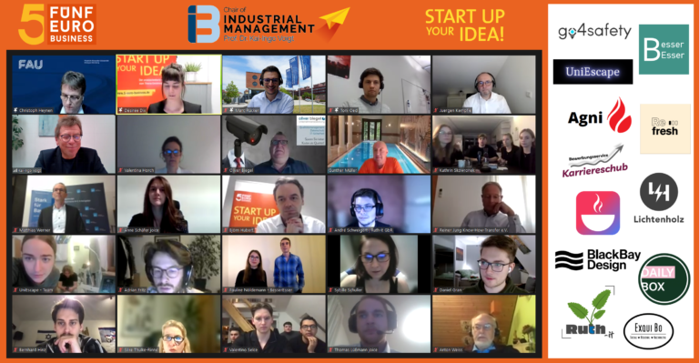 Creative and Inspiring Graduation Ceremony of the Entrepreneurial Student Competition “5-Euro-Business” in Nuremberg and Erlangen