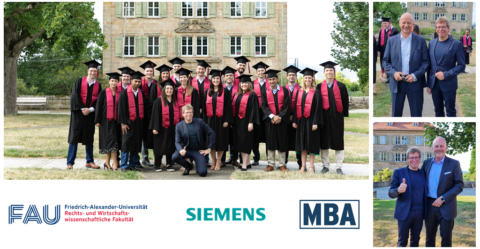Towards entry "FAU-Siemens EMBA Class #7: Successful Graduation at Atzelsberg Castle"