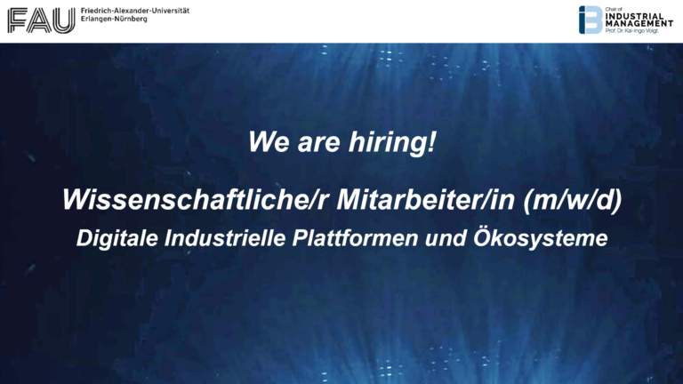 We are hiring – Digital Industrial Platforms and Ecosystems