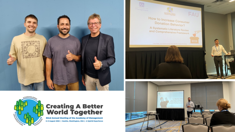 Two papers presented at the Annual Meeting of the Academy of Management (AOM) in Seattle