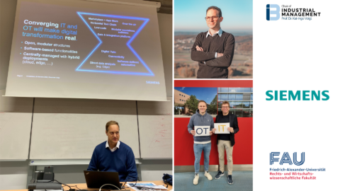 Towards entry "Bringing OT and IT together to make digital transformation real: Inspiring guest lecture by Jörg Bauer in our seminar “Technology-based Service Innovation” with Dr. Daniel Gerhard"