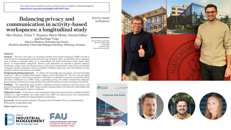 New publication: Research study on Activity-based Workspaces in the Journal of Corporate Real Estate
