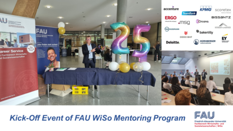 Towards entry "Prof. Voigt welcomes to the 25th edition of the FAU WiSo Mentoring Program!"