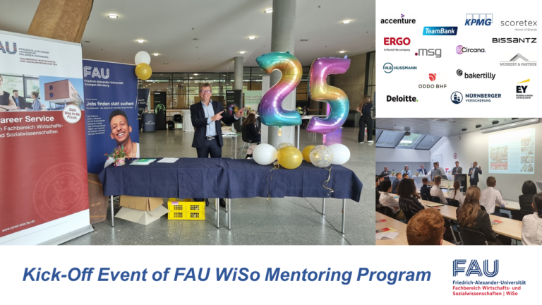 Prof. Voigt welcomes to the 25th edition of the FAU WiSo Mentoring Program!