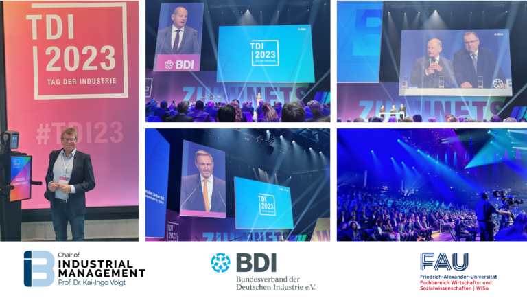 Prof. Kai-Ingo Voigt participates in the renowned “Tag der Industrie 2023” hosted by the BDI