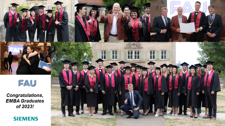 FAU-Siemens EMBA: Festive Graduation of Class #8 at Atzelsberg Castle