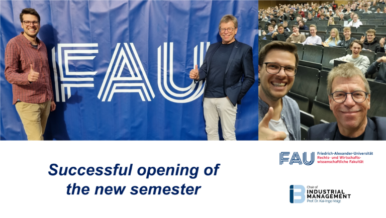 The Chair of Industrial Management Successfully Opened the Winter Semester in the Lecture Hall