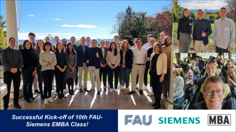 Towards entry "Successful Kick-off of 10th FAU-Siemens EMBA Class!"