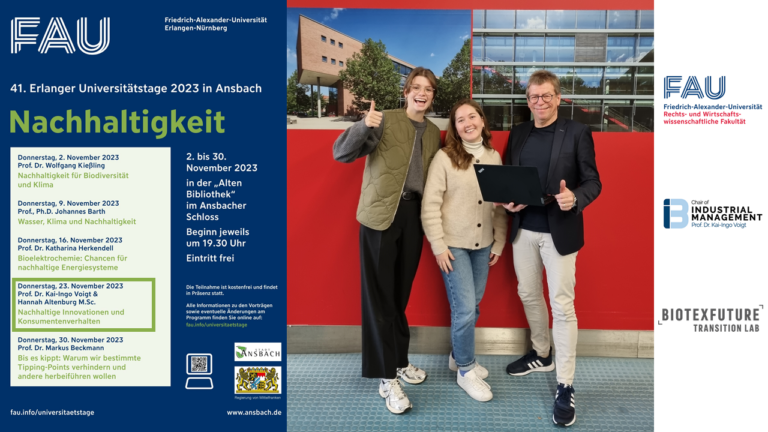 Erlanger Universitätstage in Ansbach: Join our Presentation on Sustainable Innovation and Consumer Behavior