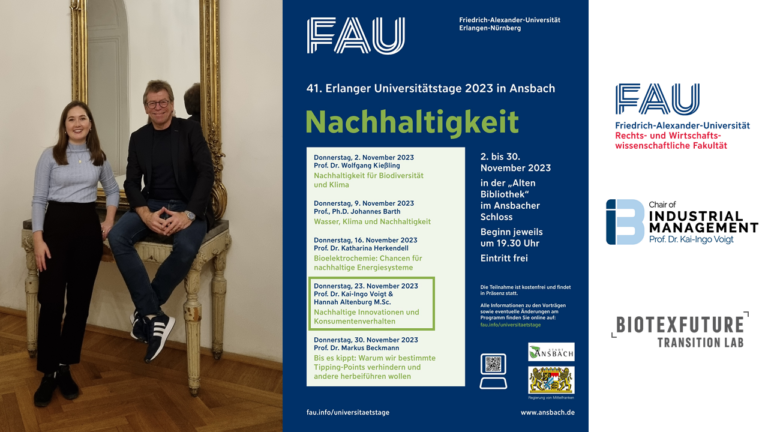 Exciting presentation on sustainable innovation at the 41st Erlanger Universitätstage in Ansbach!