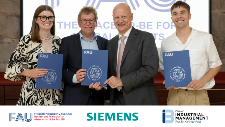 Best Teacher Award for ”Innovation“ Module of Siemens-FAU EMBA Class of 2024