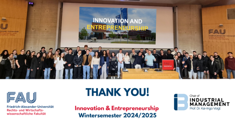 Final Lecture of the Innovation & Entrepreneurship course!